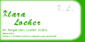 klara locher business card